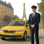 Illustration d’un taxi parisien fiable, prêt pour une réservation rapide à Paris. L’image évoque la ponctualité, la simplicité du service et la sérénité des trajets vers gares et aéroports.